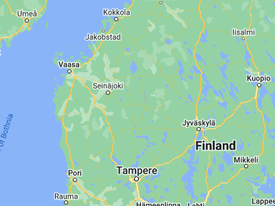 Map showing location of Töysä (62.63333, 23.81667)