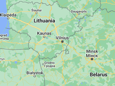 Map showing location of Trakai (54.63333, 24.93333)