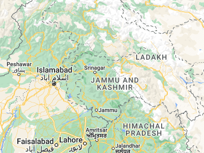 Map showing location of Trāl (33.92769, 75.11512)