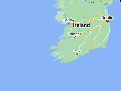 Map showing location of Tralee (52.27042, -9.70264)