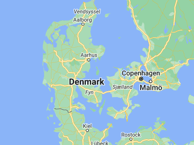 Map showing location of Tranebjerg (55.8326, 10.59723)