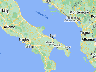 Map showing location of Trani (41.27273, 16.41537)