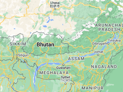 Map showing location of Trashigang (27.3331, 91.55424)