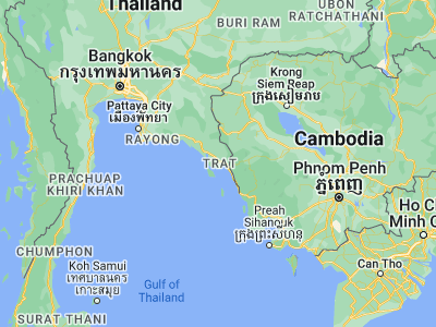 Map showing location of Trat (12.24364, 102.51514)