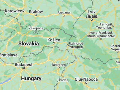 Map showing location of Trebišov (48.62858, 21.71954)