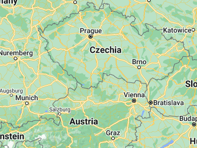 Map showing location of Třeboň (49.00364, 14.77065)