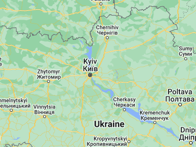 Map showing location of Trebukhiv (50.48432, 30.90304)