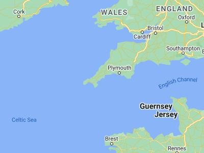 Map showing location of Tregoney (50.26667, -4.91667)