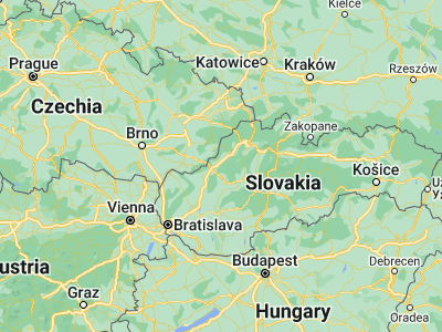 Map showing location of Trenčianske Teplice (48.91063, 18.16691)