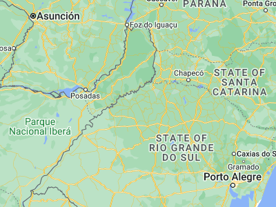 Map showing location of Três de Maio (-27.77333, -54.24)