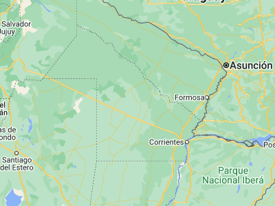 Map showing location of Tres Isletas (-26.34066, -60.43207)