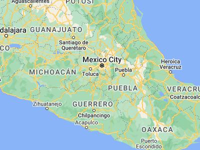 Map showing location of Tres Marías (19.05222, -99.24306)