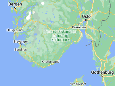 Map showing location of Treungen (59.02154, 8.52375)