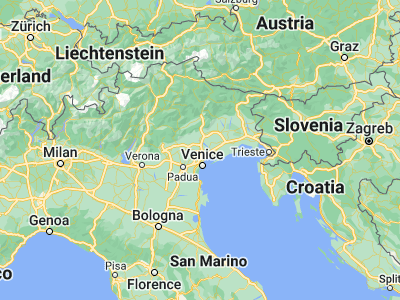 Map showing location of Treviso (45.66667, 12.245)