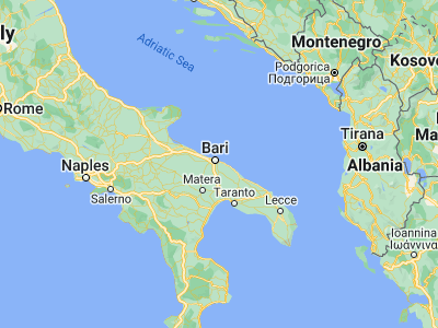 Map showing location of Triggiano (41.06673, 16.92599)
