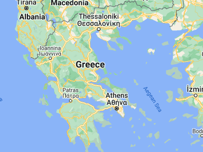 Map showing location of Tríkeri (39.1, 23.08333)