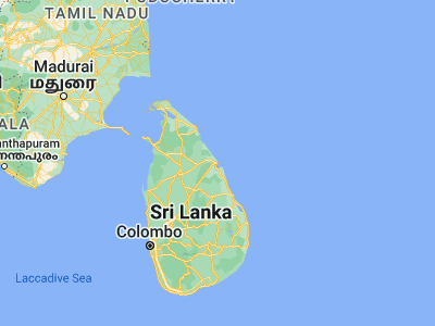 Map showing location of Trincomalee (8.5711, 81.2335)