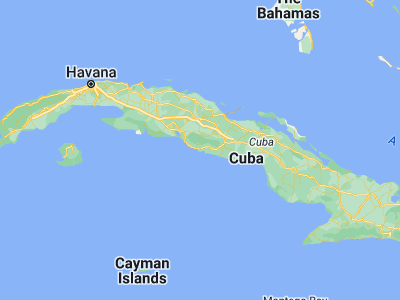 Map showing location of Trinidad (21.80194, -79.98417)