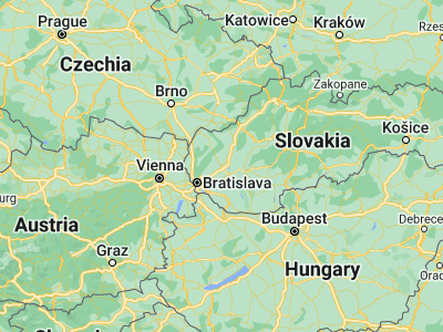 Map showing location of Trnava (48.3774, 17.58723)