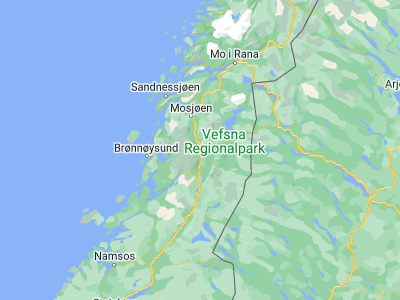 Map showing location of Trofors (65.53335, 13.40631)