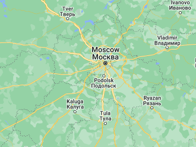 Map showing location of Troitsk (55.48498, 37.30736)