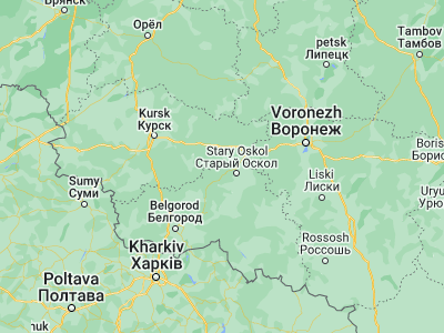 Map showing location of Troitskiy (51.3588, 37.5253)