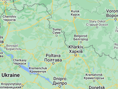 Map showing location of Trostyanets’ (50.47843, 34.96298)