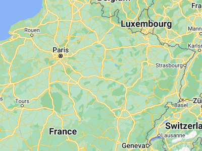 Map showing location of Troyes (48.3, 4.08333)