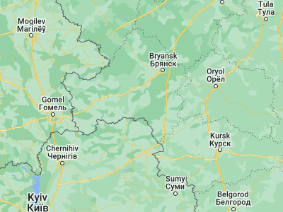 Map showing location of Trubchevsk (52.5798, 33.7644)