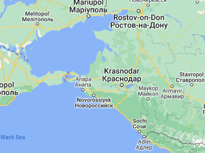 Map showing location of Trudobelikovskiy (45.26853, 38.15376)