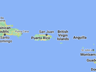 Map showing location of Trujillo Alto (18.35467, -66.00739)
