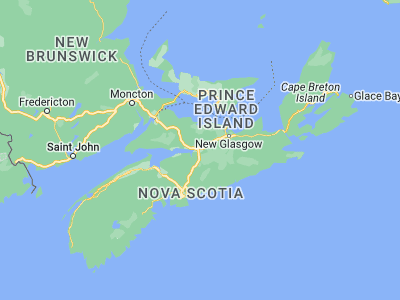 Map showing location of Truro (45.36685, -63.26538)