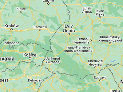 Map showing location of Truskavets (49.27837, 23.50618)