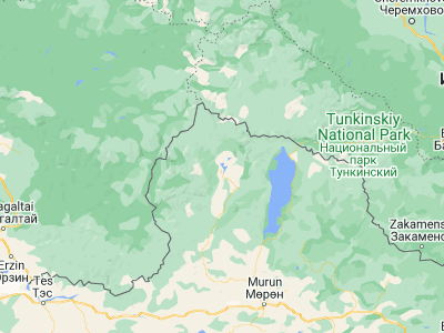 Map showing location of Tsagaannuur (51.35639, 99.34444)