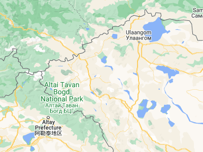 Map showing location of Tsagaantüngi (49.05, 90.45)