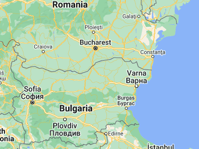 Map showing location of Tsar Kaloyan (43.61667, 26.25)