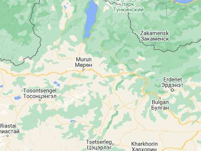 Map showing location of Tsengel (49.47833, 100.88944)
