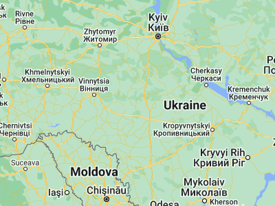 Map showing location of Tsibulev (49.07907, 29.84726)