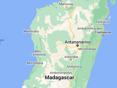 Map showing location of Tsiroanomandidy (-18.76908, 46.05005)