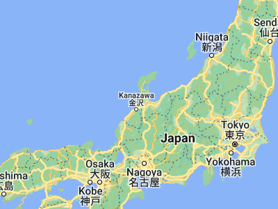 Map showing location of Tsubata (36.66667, 136.73333)