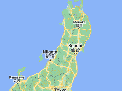 Map showing location of Tsuruoka (38.72167, 139.82167)