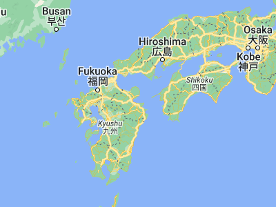 Map showing location of Tsurusaki (33.24, 131.68444)