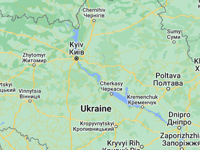 Map showing location of Tsybli (49.99484, 31.56281)