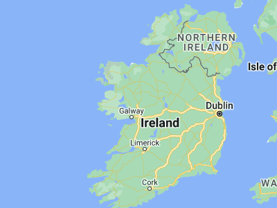 Map showing location of Tuam (53.51667, -8.85)