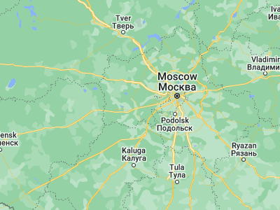 Map showing location of Tuchkovo (55.60111, 36.46806)