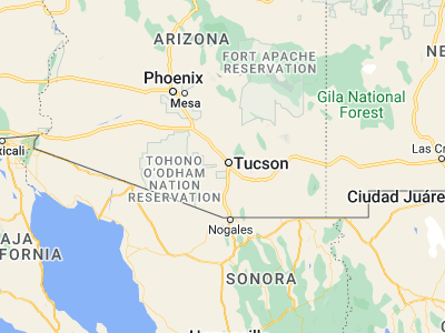 Map showing location of Tucson Estates (32.18758, -111.09093)