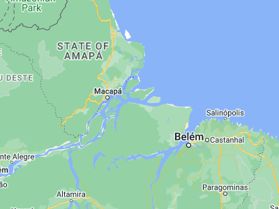 Map showing location of Tucumã (-0.18333, -50.05)