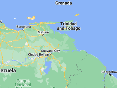 Map showing location of Tucupita (9.06222, -62.05102)
