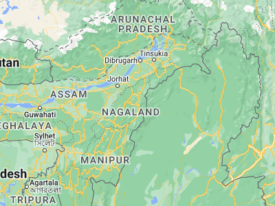 Map showing location of Tuensang (26.26704, 94.82415)