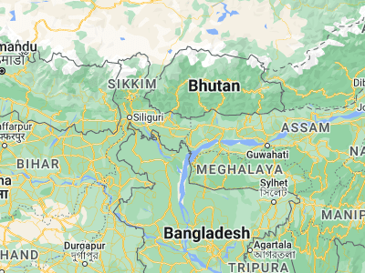 Map showing location of Tufānganj (26.31688, 89.66549)